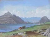 The Cuillins from Elgol by William Douglas Macleod, Pastel, sold Feb 2018