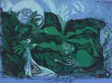 The Force that through the Green Fuse Drives the Flower by Ceri Richards, Lithograph printed in colours, sold Feb 2018