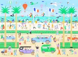 Cannes La Croisette by P Le Meur, Oil on canvas, sold Jan 2018
