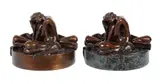 A patinated bronze group of four nudes with long hair by Jonathan Wylder, 2006, bronze, sold Jan 2018