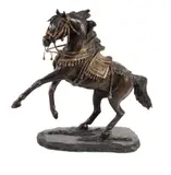 A patinated and gilt finished bronze horse by Annette Yarrow, bronze, sold Jan 2018