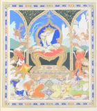 An Enthroned Queen by Paul Mak, 1965, gouache on paper, sold Jan 2018