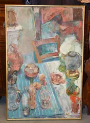 Table top Oil by William Thomson, Oil on board, offered Dec 2017