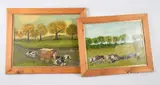 The Loaded Hay-wagon Oil on board Signed and dated 17/11/73 35 x 44cm (13 3/4 x 17 1/4in.) Together with another by the same hand (2) by Harold Clarence Bateup, Oil on board, offered Dec 2017