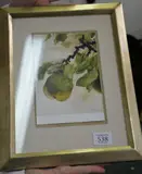 Pear Oil on paper Signed by Emily Patrick, Oil on paper, sold Dec 2017