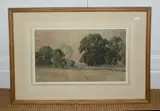 A Sussex Lane Watercolour Signed and dated 29 , lower left 30 x 48cm (11 3/4 x 18 7/8in.) by Charles Harrington, Watercolour, offered Dec 2017