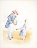 A girl selling seashells at the Sea Shore Watercolour over pencil Signed and titled, verso 22 x 17cm (8 Â½ x 6 Â½ in.) by Philip Hermogenes Calderon, Watercolour over pencil, offered Dec 2017
