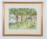 Boule at Entraygues Watercolour and ink Signed by John Hawkesworth, Watercolour and ink, sold Dec 2017