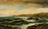 Whitsand Bay, Cornwall Oil on canvas Signed and dated 1890 , lower right 41 x 66cm (16 1/8 x 26in.) by Henry Moore, 1890, Oil on canvas, offered Dec 2017