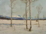 Snowy landscape Oil on canvas Signed lower right 60 x 80cm (23 5/8 x 31 1/2in.) Unframed Provenance: Sale: Sotheby's London, 23rd November 1995, lot 309 by J. Riller, Oil on canvas, offered Dec 2017
