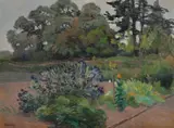 Flowers in a garden Oil by Abel Louis Alphonse Lauvray, Oil on canvas, offered Dec 2017
