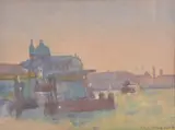 Venice Signed lower right by Ken Howard, oil, sold Dec 2017