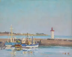 Evening by Hugh Boycott-Brown, Oil on board, offered Dec 2017