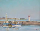 Evening by Hugh Boycott-Brown, Oil on board, offered Dec 2017