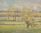 Flooded river by Hugh Boycott-Brown, Oil on board, offered Dec 2017
