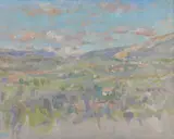 Landscape near Anagni by Diana Armfield, Oil on board, sold Dec 2017