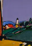 A Village in Switzerland Oil by Donald Hamilton Fraser, Oil on board, sold Dec 2017