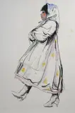 Folk Dancer Mixed media on paper Signed lower left 74 x 49cm (29 1/8 x 19 1/4in.) Provenance: W.H by Donald Hamilton Fraser, Mixed media on paper, sold Dec 2017