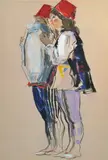 Romeo and Juliet' Mixed media on paper Signed lower left 66.5 x 41cm (26 x 16in.) Provenance: W.H by Donald Hamilton Fraser, Mixed media on paper, offered Dec 2017