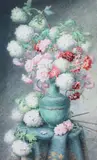 Still life of flowers in a vase Pencil and by Juliette Goury, Pencil and watercolour, offered Dec 2017