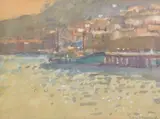 Newlyn by Ken Howard, Watercolour, sold Dec 2017