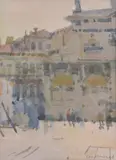Campo St by Ken Howard, Watercolour, sold Dec 2017