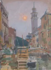 San Barnaba by Ken Howard, Watercolour, sold Dec 2017
