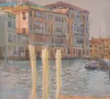 Palazzo Rezzonico by Ken Howard, Watercolour, sold Dec 2017