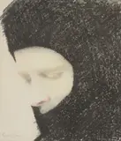 Self- Portrait Pencil by Graham Dean, 1979, Pencil, charcoal and coloured crayon on paper, offered Dec 2017