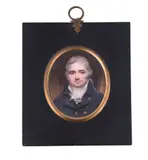Portrait of the Earl of Buckinghamshire in a blue frock coat Enamel on copper Inscribed verso The Rt by Henry Bone, oil, sold Nov 2017