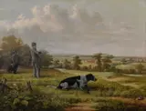 Shooting scenes Oil on canvas, a pair Both signed and dated 1853 and 1854 respectively lower right 71 x 91.5cm (28 x 36in.) (2) by Edward Brown, 1853, Oil on canvas, a pair Both signed and dated, sold Nov 2017