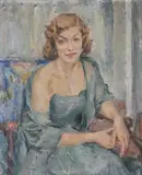 Portrait of Mrs Lascelles Oil by Joseph Oppenheimer, Oil on canvas, offered Nov 2017