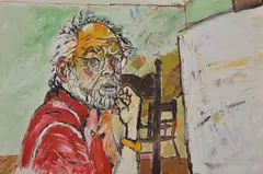 Self portrait Oil by John Bratby, Oil on canvas, sold Nov 2017