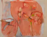 Figuration in red Oil on canvas 72 x 91cm (28 1/4 x 35 3/4in.) Painted in 1969 by Robert Medley, 1969, Oil on canvas, sold Nov 2017