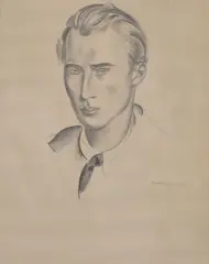 Mr Desmond Harmsworth Pencil on paper Signed and dated 1932 by Wyndham Lewis, 1932, Pencil on paper, sold Nov 2017