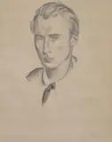 Mr Desmond Harmsworth Pencil on paper Signed and dated 1932 by Wyndham Lewis, 1932, Pencil on paper, sold Nov 2017