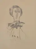 Mrs Desmond Harmsworth Pencil on paper Signed and dated 1932 by Wyndham Lewis, 1932, Pencil on paper, sold Nov 2017