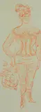 Tattooed Lady Holding a Rose (Not in F by Andy Warhol, Offset lithograph printed in orange, offered Nov 2017