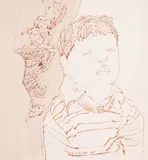 Untitled by Andy Warhol, Ink and collage on strathmore paper Overall, sold Nov 2017