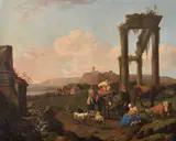 An extensive landscape with the rest on the flight into Egypt Oil on canvas Signed A by Abraham Jansz Begeyn, Oil on canvas, offered Nov 2017