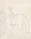 Untitled by James Seymour, Pencil and grey wash, sold Nov 2017