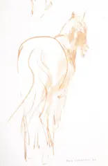 Study of a horse by John Skeaping, Pen and brown ink, sold Nov 2017