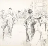 How curious your racing colours are Sir George Pen and by George Denholm Armour, Pen and ink, sold Nov 2017