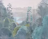 Trebar Gardens Tempera and gesso by Ruth Stage, Tempera and gesso on board, offered Oct 2017