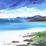 Summer Sailing by Sheila Fowler, Oil on canvas, sold Oct 2017