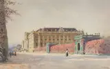 Herbst in Schonbrunn Watercolour Signed and dated 1908, lower right, inscribed with title, to label affixed verso 30 x 48cm (12 x 18 7/8in.) by Ernst Graner, 1908, Watercolour, offered Oct 2017