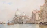 Venice Watercolour Signed with monogram, lower left 27 x 46cm (10 5/8 x 18 1/8in.) by James T Herve D'egville, Watercolour, sold Oct 2017
