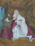The King in his Coronation Robe Watercolor and by Berkeley Sutcliffe, Watercolor and gouache heightened with white, sold Oct 2017