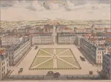 Hanover Square; St James' Square Hand-coloured aquatints Each 34 x 46cm (13 3/8 x 18 1/8in.) (2) by Sutton Nicholls, print (other), sold Oct 2017