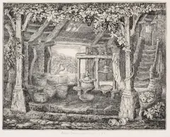 The Cheese Room Etching Signed in by Robin Tanner, 1978, Etching, sold Oct 2017